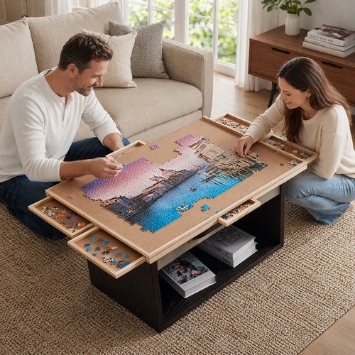 1000pcs wooden jigsaw - 1000pcs,